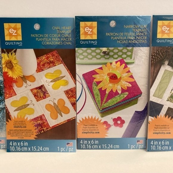 9 Simplicity EZ Quilting Template Stencils Fabric Paper Crafts Scrapbook - Picture 3 of 13